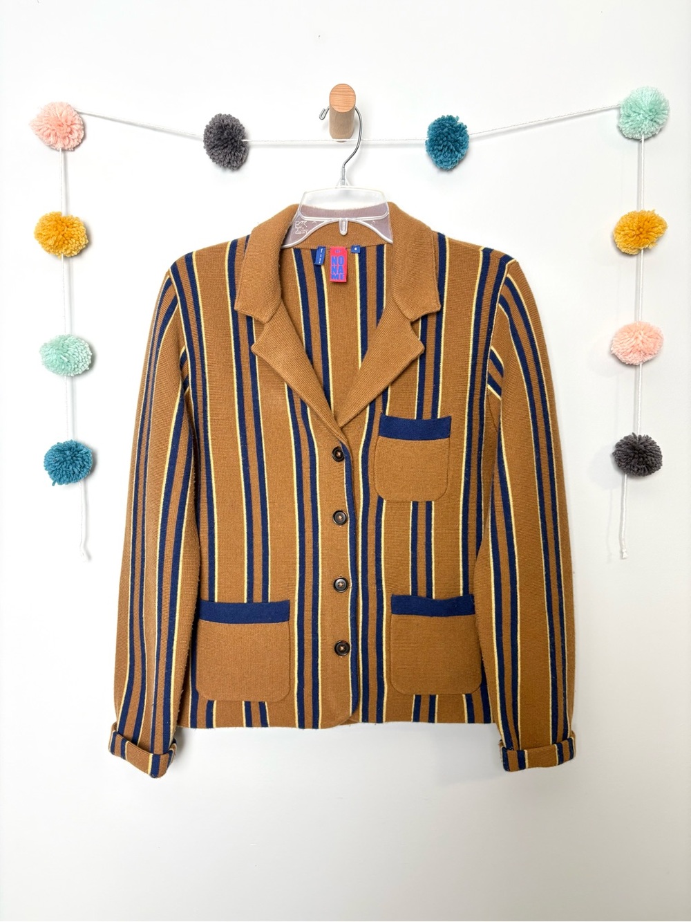 NoName Prep Pinstrpe Brown and Navy Blazer